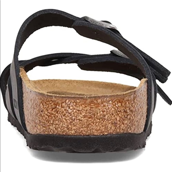 NWT Birkenstock Franca Oiled-Leather Black Sandals - Picture 8 of 14